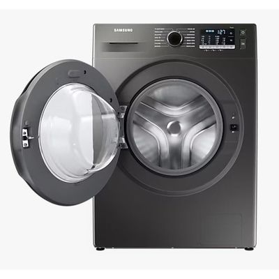 Samsung 9 Kg Front Loading Washing Machine 1400 RPM With Eco Bubble Silver - WW90TA046AX- International Version