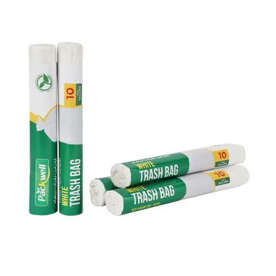 Packwell Garbage bag 54x60 cm 30 pcs in each roll 5 roll combo trash bag white waste cover 150 pcs