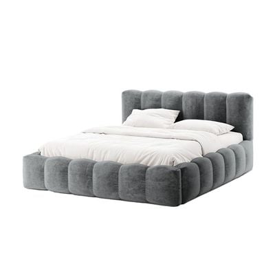 Merlin Hydraulic Storage Twin Bed in Light Grey
