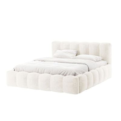 Merlin Hydraulic Storage Twin Bed in Light Beige
