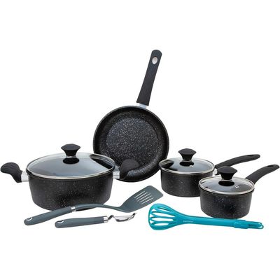 Fresh Choice Diamas 10Pc Non Stick Forged Carbon Steel Cookware Set