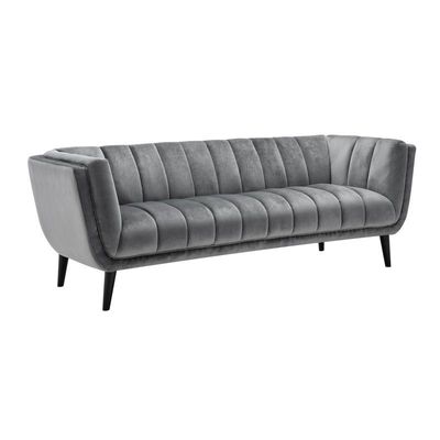 Juliet Velvet 3 Seater Sofa in Grey Color