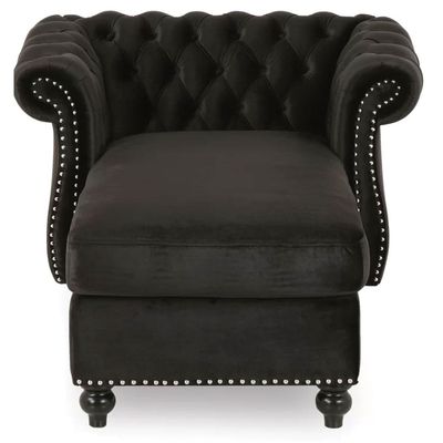 Hankins Tufted Rolled Arms Chaise Lounge | L100xW142xH72 - Brown