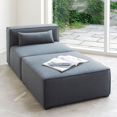 Mix Armless Chaise Lounge | L193xW96xH72 - Dark Grey