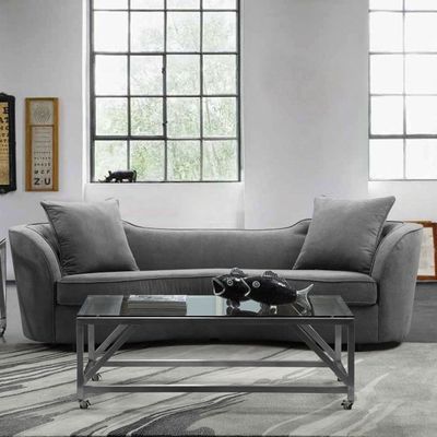 Armen Tufted Sofa | L106xW249xH66 - Grey