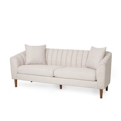 Natasha Contemporary Sofa Loveseat | L85xW220xH85 - Beige