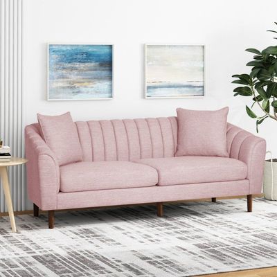 Natasha Contemporary Sofa Loveseat | L85xW220xH85 - Pink