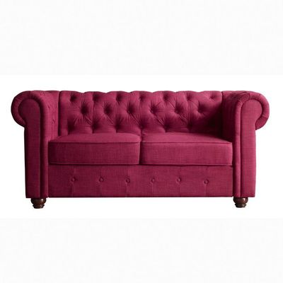 Rosevera Quitaque Tufted Chesterfield Loveseat | L84xW224xH74 - Violet