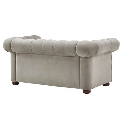 Chesterfield Home Velvet Loveseat | L75xW174xH74 - Beige