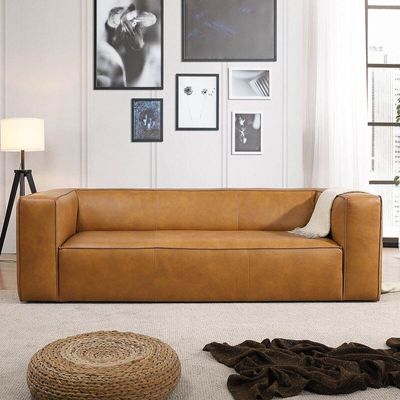 Amerson Leather Sofa | L102xW140xH68 - Brown