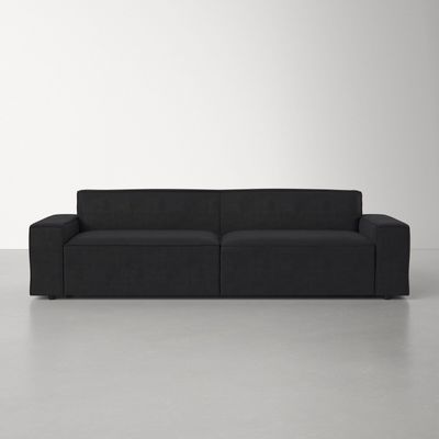 Marlon Square Arm Sofa | L90xW245xH67 - Black
