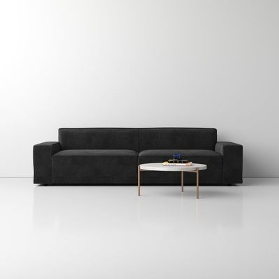Marlon Square Arm Sofa | L90xW245xH67 - Black