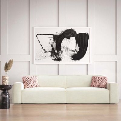Marlon Square Arm Sofa | L90xW245xH67 - Cream