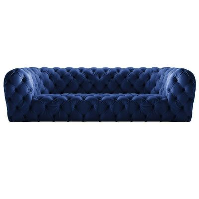 Chester Moon Velvet Sofa | L107xW295xH67 - Navy Blue