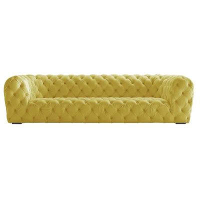 Chester Moon Velvet Sofa | L107xW295xH67 - Yellow