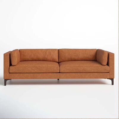 Gabrielle Genuine Leather Sofa | L86xW236xH74 - Brown