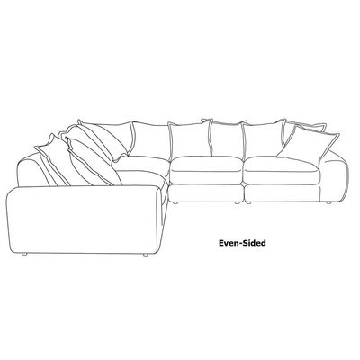 Alison Modular Corner Sofa | L113xW325xH83 - SkyBlue