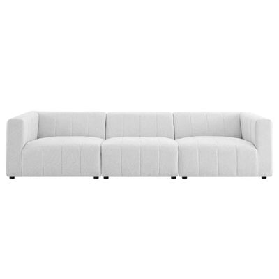 Bartlett Fabric Upholstered Fabric 3-Piece Sofa | L106xW330xH70 - White