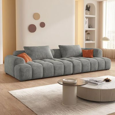 Bianca Modular Sofa in Corduroy Fabric | L96xW200xH63 - Grey
