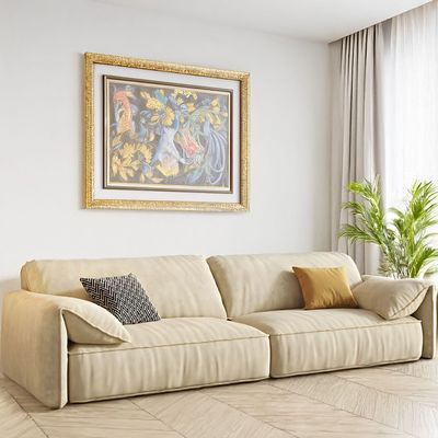 Alexander Comfort Extra Long Sofa in Beige