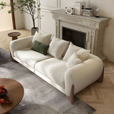 Cozy Oasis Sofa with Square Arms in Beige | L96xW176xH64 - Beige