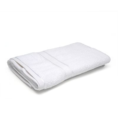 Bath Towel White 70 X 140 Cm 100% Cotton 500 Gsm Set Of 01 - Art-Bt009
