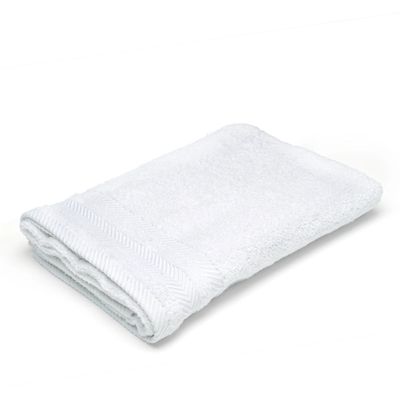 Bath Towel White 70 X 140 Cm 100% Cotton 400 Gsm Set Of 01 - Art-Bt024