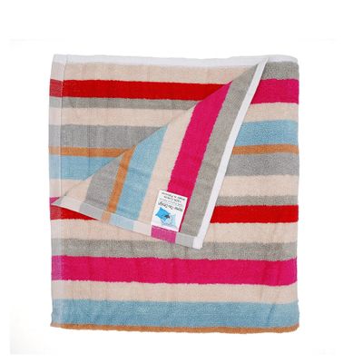 Bath Towel White Stripe 70 X 140 Cm 100% Cotton 550 Gsm Set Of 01