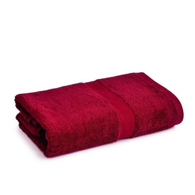 Bath Towel Maroon 70 X 140 Cm 100% Cotton 550 Gsm Set Of 01