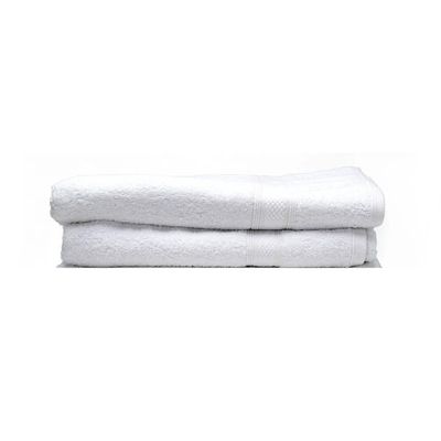 Bath Towel White 70 X 140 Cm 100% Cotton 500 Gsm Set Of 02 - Art-Bt024