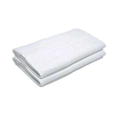 Bath Towel White 70 X 140 Cm 100% Cotton 500 Gsm Set Of 02 - Art-Bt007