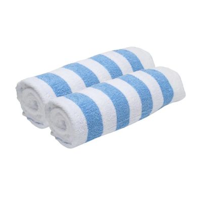 Bath Towel Light Blue 70 X 140 Cm 100% Cotton 550 Gsm Set Of 02