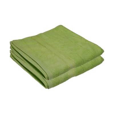 Bath Towel Green 70 X 140 Cm 100% Cotton 550 Gsm Set Of 02