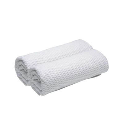 Bath Towel White 70 X 140 Cm 100% Cotton 650 Gsm Set Of 02