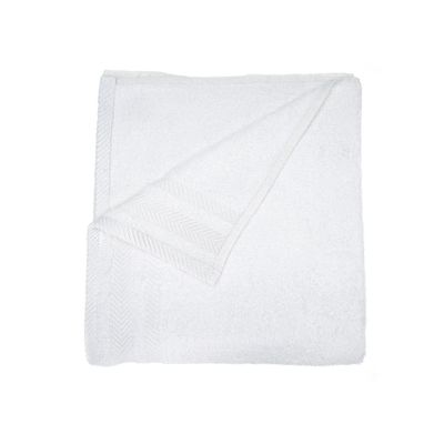 Bath Towel White 70 X 140 Cm 100% Cotton 400 Gsm Set Of 04 - Art-Bt024