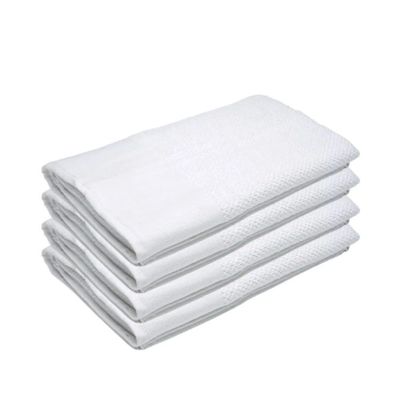 Bath Towel White 70 X 140 Cm 100% Cotton 500 Gsm Set Of 04 - Art-Bt007