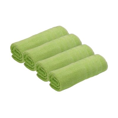 Bath Towel Green 70 X 140 Cm 100% Cotton 550 Gsm Set Of 04 - Art-Bt028