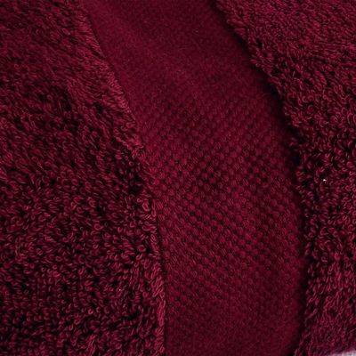 Bath Towel Maroon 70 X 140 Cm 100% Cotton 550 Gsm Set Of 04