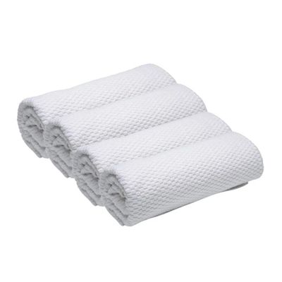 Bath Towel White 70 X 140 Cm 100% Cotton 650 Gsm Set Of 04