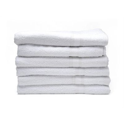 Bath Towel White 70 X 140 Cm 100% Cotton 500 Gsm Set Of 06 - Art-Bt024