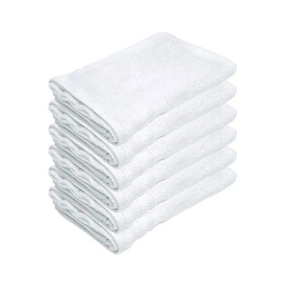 Bath Towel White 70 X 140 Cm 100% Cotton 400 Gsm Set Of 06 - Art-Bt024