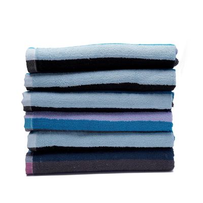 Bath Towel Blue 70 X 140 Cm 100% Cotton 550 Gsm Set Of 06 - Art-Btyd003