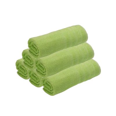 Bath Towel Green 70 X 140 Cm 100% Cotton 550 Gsm Set Of 06 - Art-Bt028