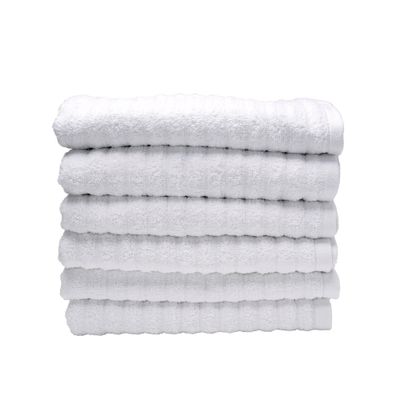 Bath Towel White 70 X 140 Cm 100% Cotton 500 Gsm Set Of 06