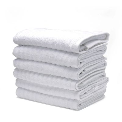 Bath Towel White 70 X 140 Cm 100% Cotton 500 Gsm Set Of 06