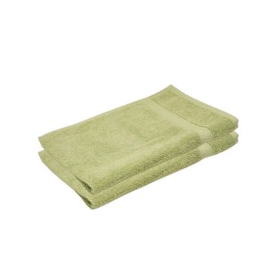 Hand Towel Green 40 X 70 Cm 100% Cotton 500 Gsm Set Of 02