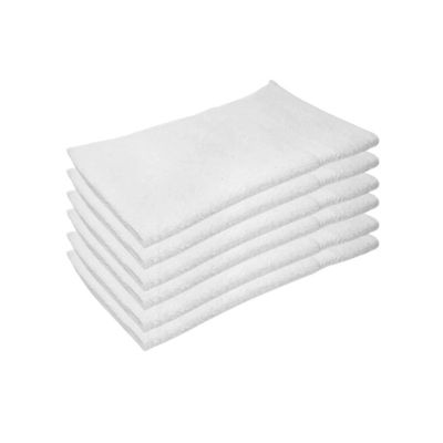 Hand Towel White 40 X 70 Cm 100% Cotton 500 Gsm Set Of 06