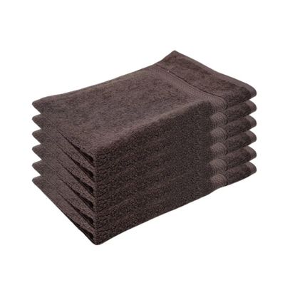 Hand Towel Grey 40 X 70 Cm 100% Cotton 500 Gsm Set Of 06