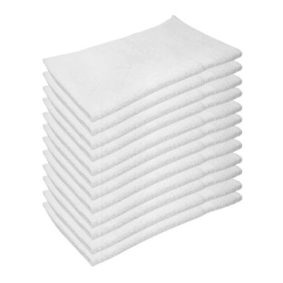 Hand Towel White 40 X 70 Cm 100% Cotton 500 Gsm Set Of 12