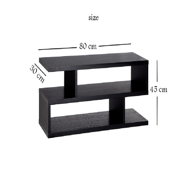 Modern TV and Coffee Table Living Room Home Furniture Black 80 cm